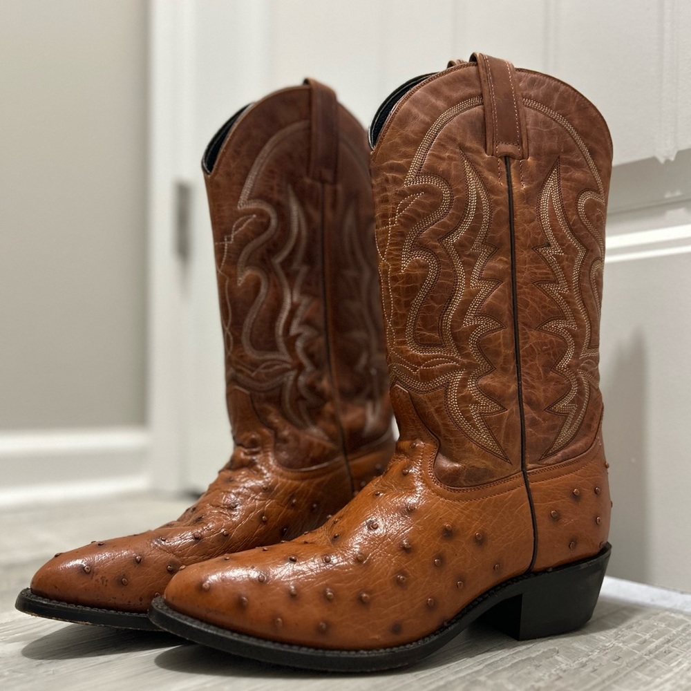 Durango Exotic Full Quill Ostrich Leather Cowboy Western Boots